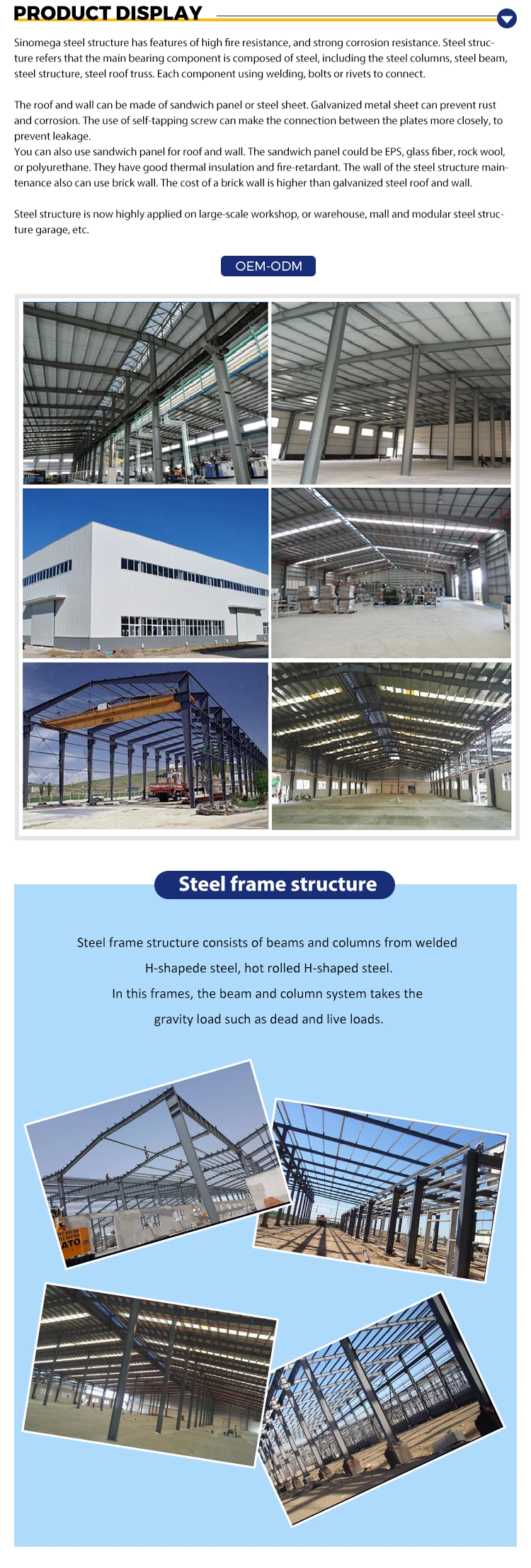 Cheap Fast Easy Assemble Environmental Prefab Steel Structure Workshop/Warehouse for Africa