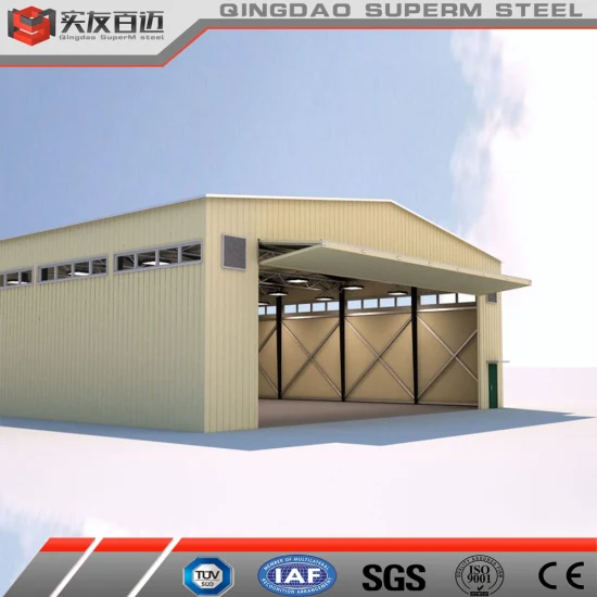 Prefabricated Rent Light Weight Steel Structure Hangar for Aircraft Aerocraft Airplane